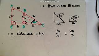 Proof Triangles Similar and Solving missing values