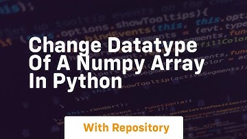 change datatype of a numpy array in python