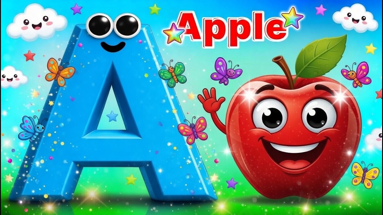 ABC Phonics Song | A for Apple 🍎 B for Ball ⚽ | Alphabet Songs for Kids ...
