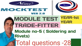Nimi mock test 2.0/Trade fitter/1St year/Module no-5(soldering and Rivets).ITI FITTER AIM screenshot 5