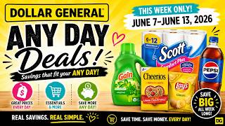 Dollar General Any Day Deals $8 & Under - Week of 6/7 - 6/13/26