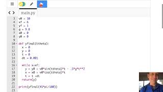 Projectile Motion: Solving for launch angle with brute force python