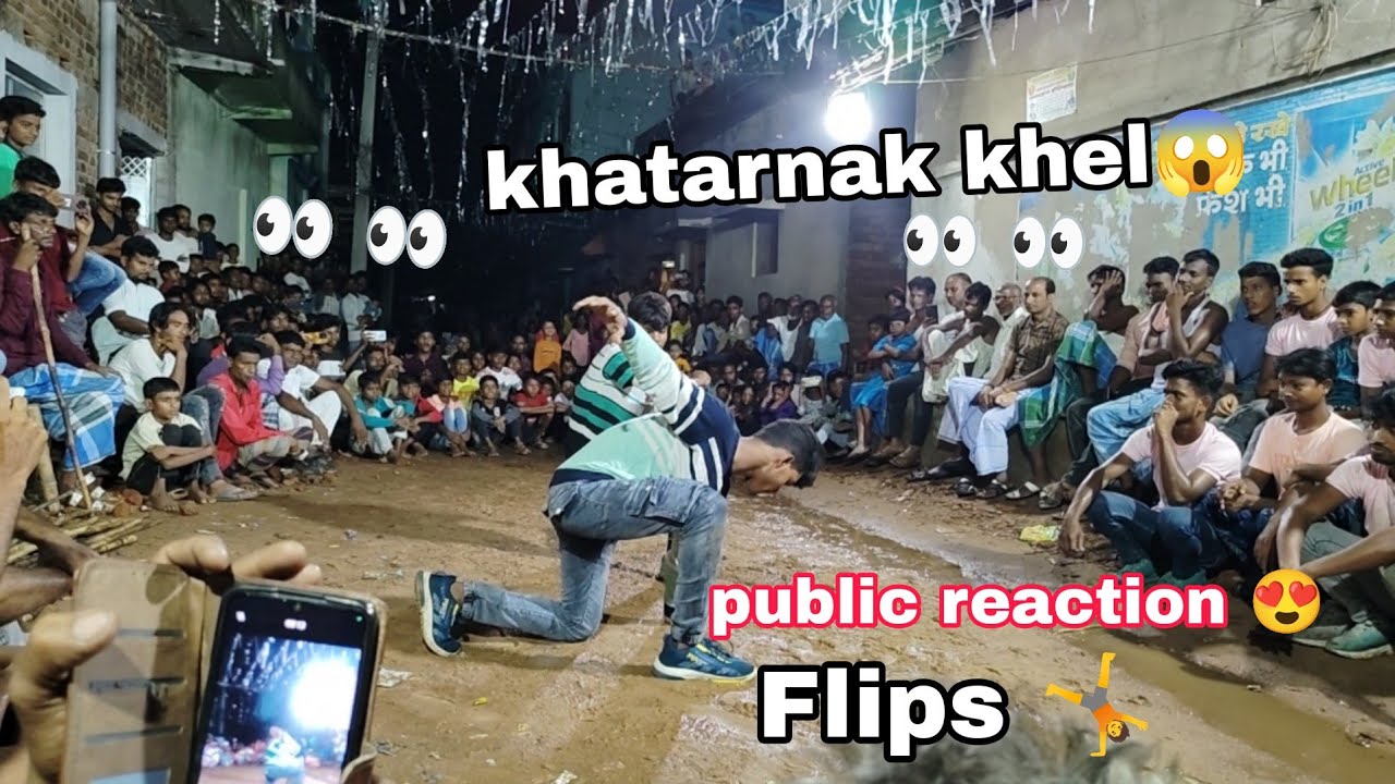 Lathi Khel me Flips 🤸 public reaction 👀😱#wahidflipper #stunts #flip #publicreaction 