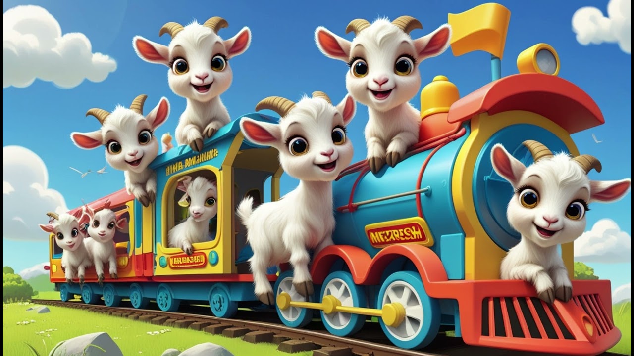 Baby Goats on the Mehh-Mehh Express | Nursery Rhymes & Kids Songs | Animals, Vehicles & Silly Fun