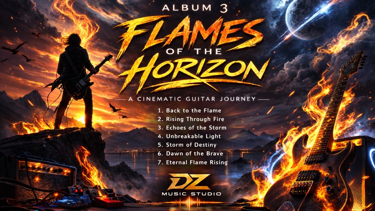 Flames of the Horizon | Epic Cinematic Guitar Album | Inspirational Rock Instrumental