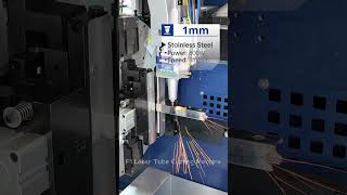 Laser cutting for 1mm stainless steel round tubes#welding #machine #madeinchina #cuttingmachine