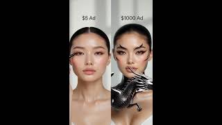 5$ VS 1000$ Commercial #AIADS #advertising #skincare #shorts @MaybellineNYME @MrBeast