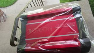 Orion HCCA 1200.2  unboxing mids amp for the trk