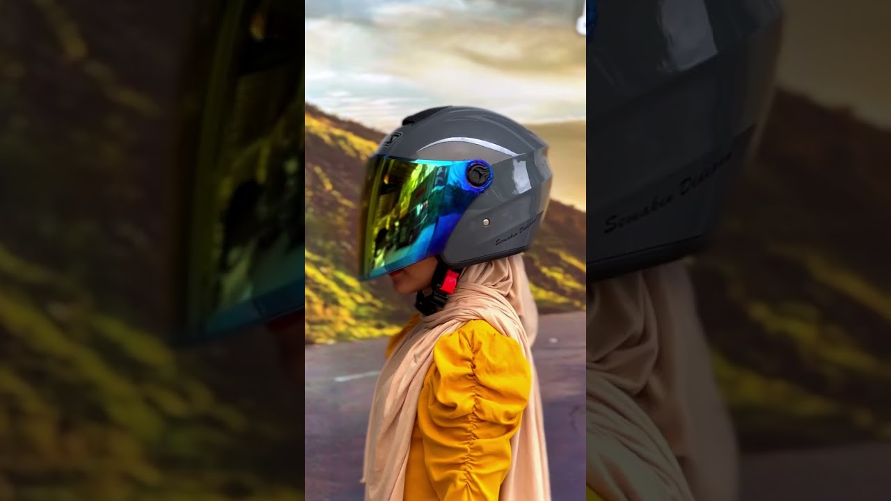 DETAILING ACES R1 MODERN GREY 🩶 WITH CLEAR VISOR & BAG ✅ BAG HELMET ✅ SIRIM CERTIFIED