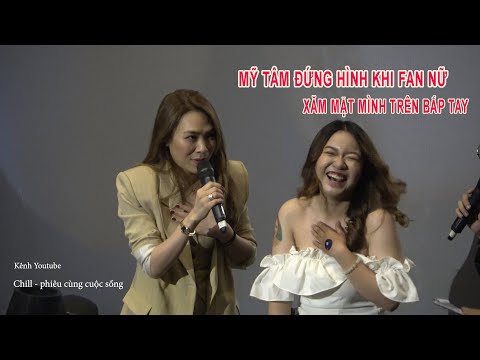 Video Mỹ Tâm ĐỨNG HÌNH khi fan nữ xăm mặt cô ở vai | Cô gái... - youtube