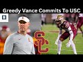 Greedy vance jr commits to usc  usc football transfer portal news