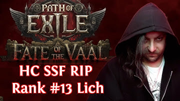 [HC SSF] RIP Rank #13 Lich | Path of Exile 2 Fate of the Vaal