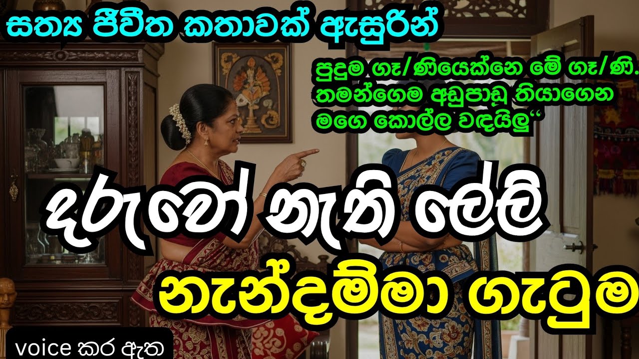 දරුවෝ නැති ලේලි - නැන්දම්මා ගැටුම|love story ebook|novel book| සිංහල කෙටි කතාව | Sinhala Short Story
