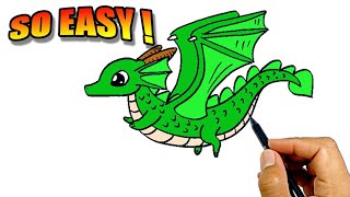 how to draw a cute dragon step by step easy version easy drawings