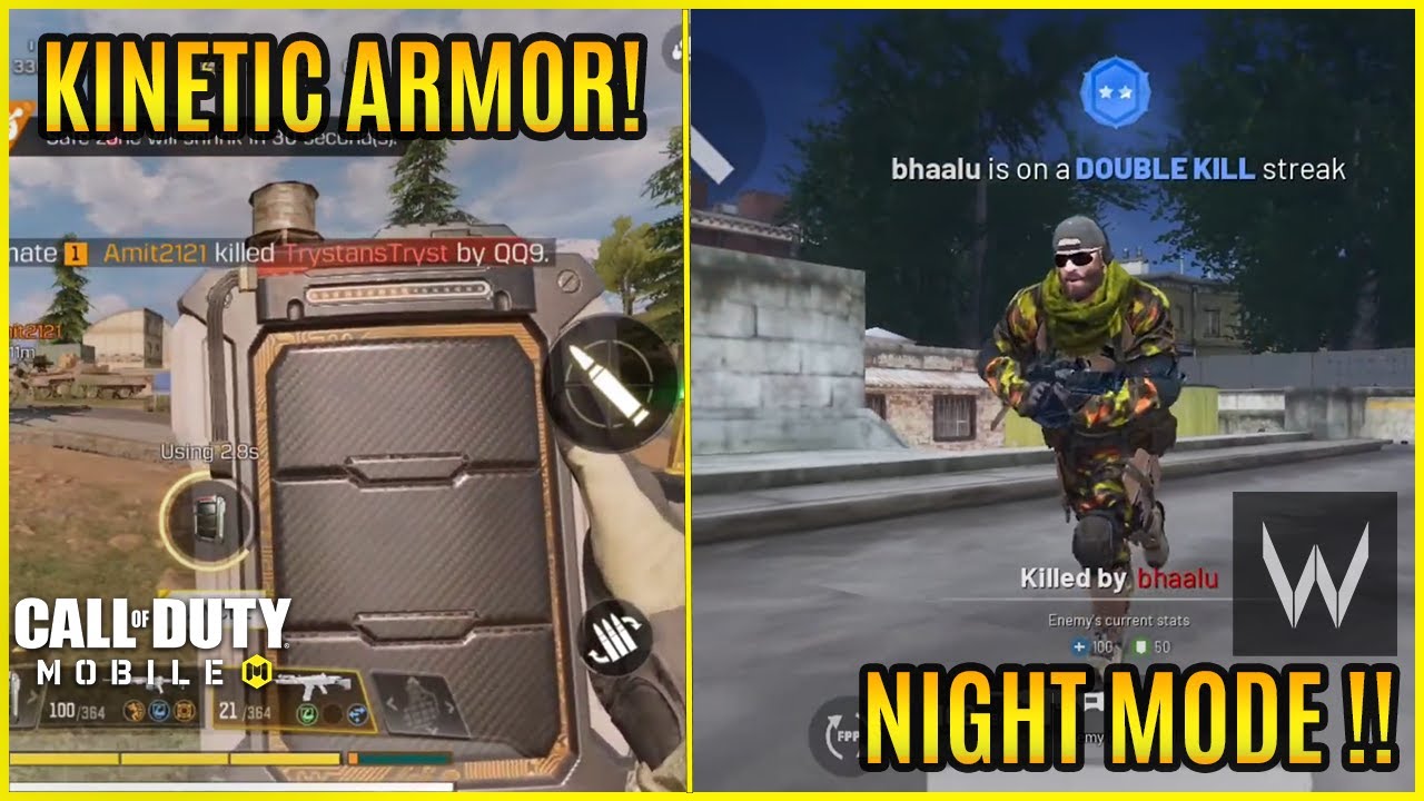INDIA: WEX MOBILE NIGHT MODE || COD MOBILE NEW KINETIC ARMOR AND BLACKOUT MAP 😍😎