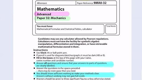 Edexcel A-level June 2019  Mechanics Paper 32 walkthrough solutions