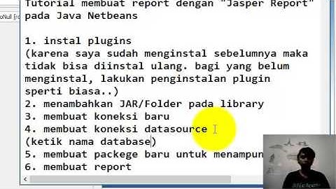 Tutorial membuat report dengan Jasper Report pada Java Netbeans
