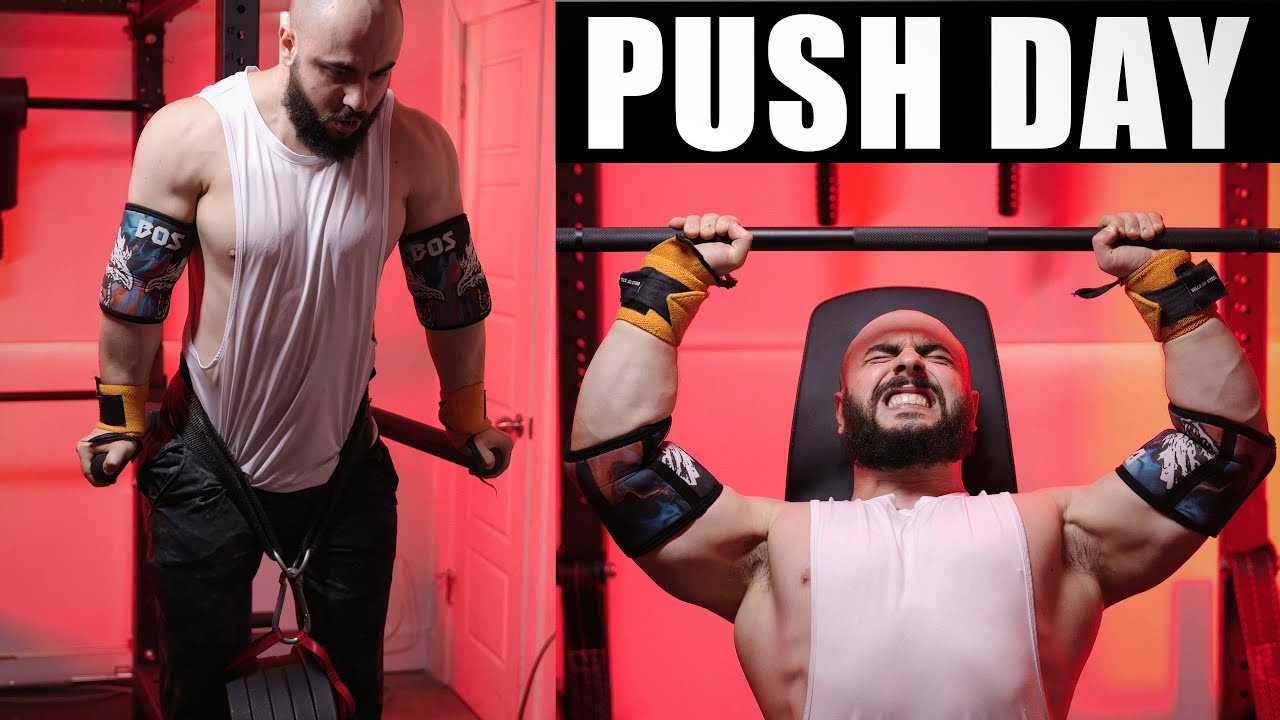 High Intensity Push Day | 250lb/113kg Dip! - YouTube