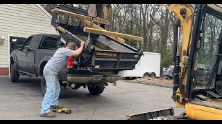 Mini Excavator Loads  Dump Bed Insert!
