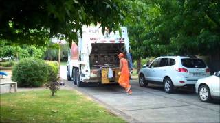 Neighboorhood Trash Pickup On A Cloudy & Rainy Day 09/01/2012
