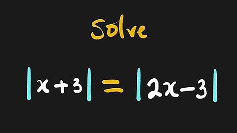 Double Absolute value Equation