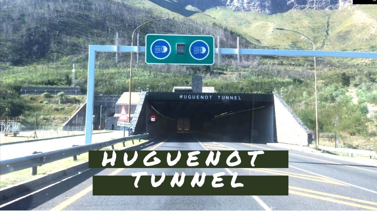 Driving through longest tunnel in South Africa Huguenot tunnel CPL