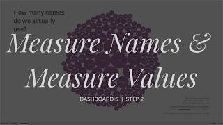 Dashboard 5 | Step 2 (Measure Names and Measure Values)
