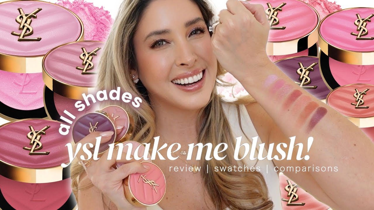 NEW YSL BLUSHES: These Really MAKE ME BLUSH..WOW! 🥰 INSANE Blush Review and Swatches of ALL SHADES 💕