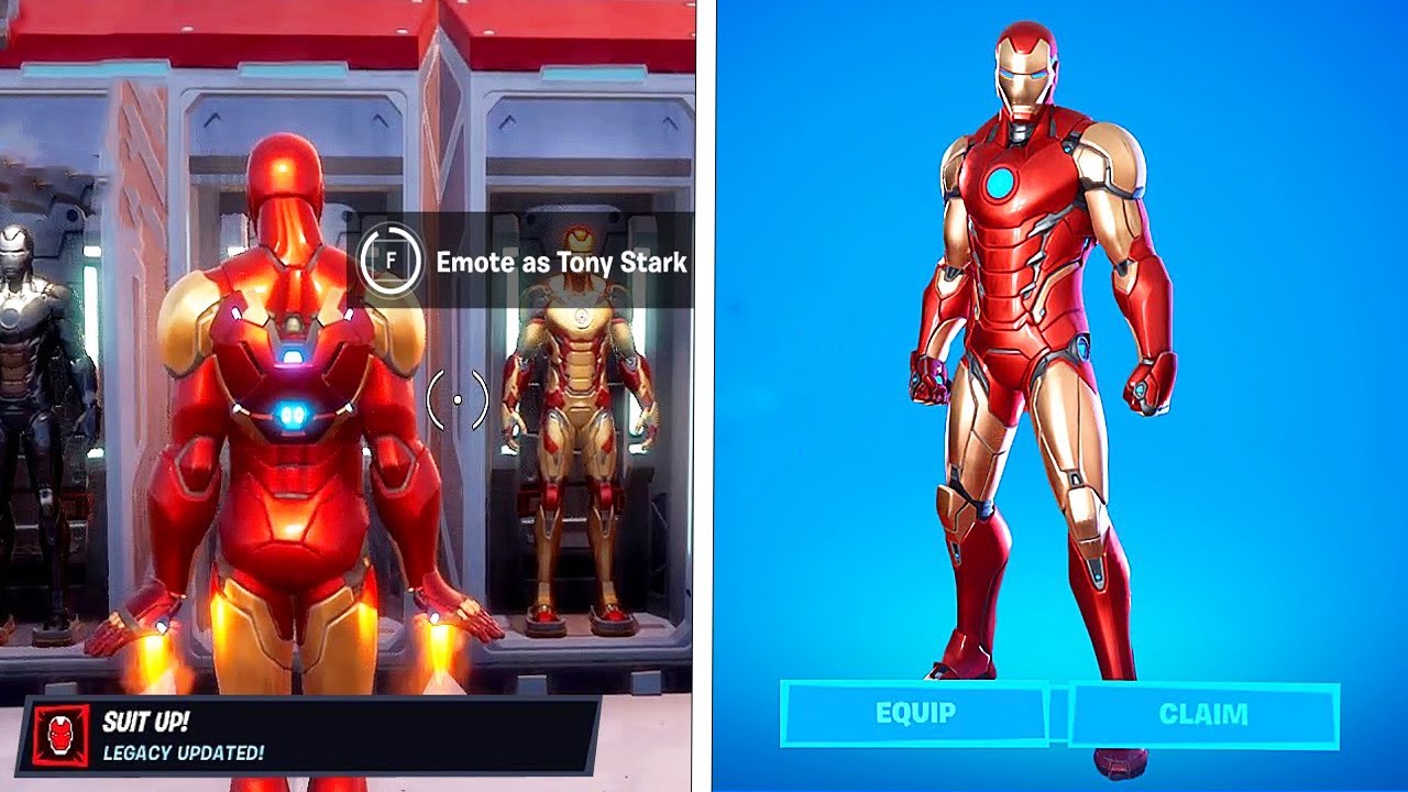 Emote As Tony Stark Inside The Suit Lab At Stark Industries Location Fortnite Ironman Challenges Youtube