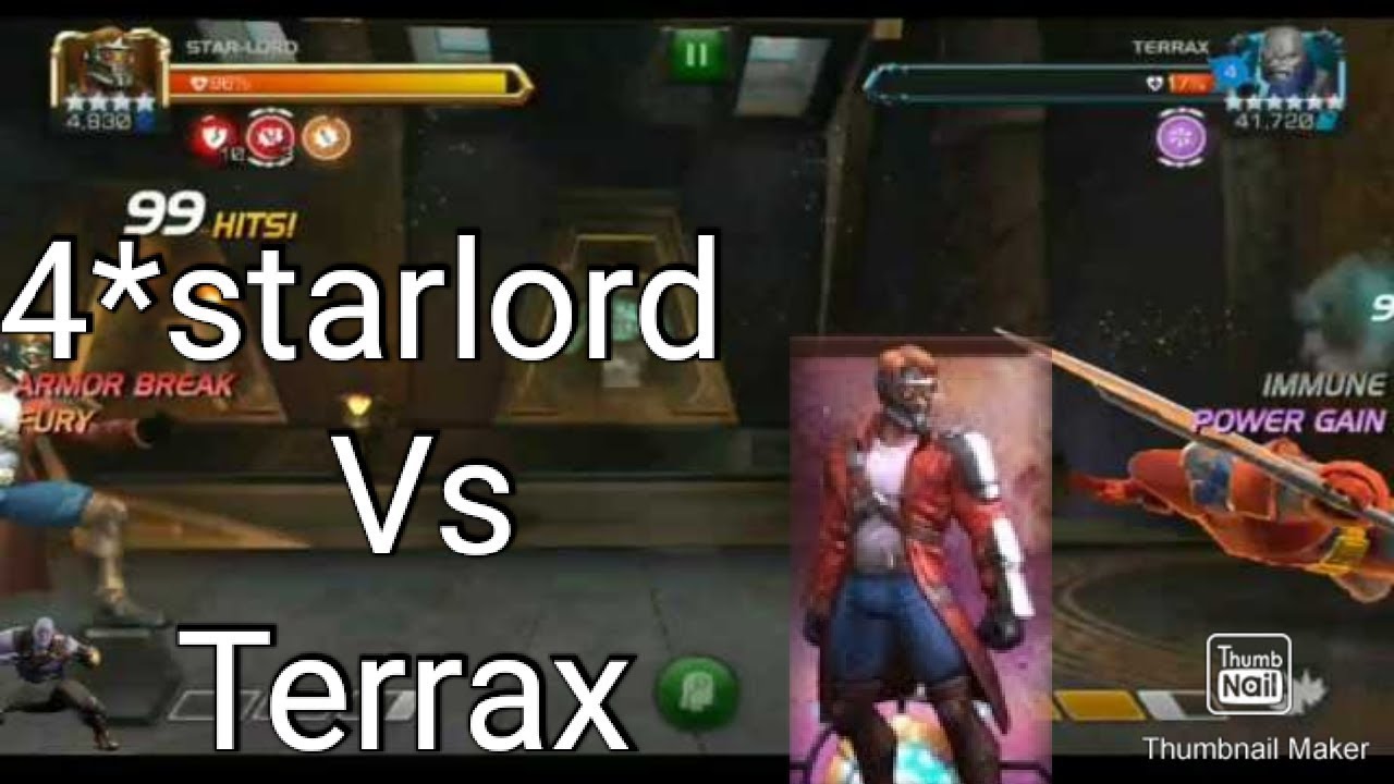 How to defeat uncollected terrax with 4* of Rocks and Rodents marvel Contest Of Champion