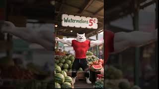 🍉 They destroyed the watermelon car 🚗 Dad cat build for his son