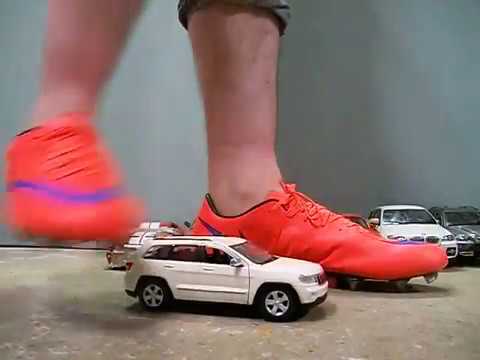 Nike Mercurial Cleats stomp crush Jeep Grand Cherokee