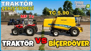TRAKTÖRLE BİÇERDÖVERE KAFA TUTTUK❗️BU TRAKTÖR ÇEKİŞTİRMESİ HEPSİNDEN FARKLI🔸️GÜÇ HER ŞEY🔸️FS25  screenshot 5