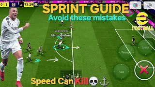 STOP❌️ Sprinting all the time The Mistake Killing Your Game in eFootball Mobile