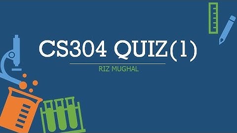 CS304 Quiz 1 Solved by Riz Mughal Fall 2020/21