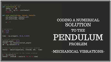 Coding a Numerical Solution to the Simple Pendulum Problem using Python