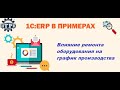 1C:ERP. Влияние ремонта на график производства