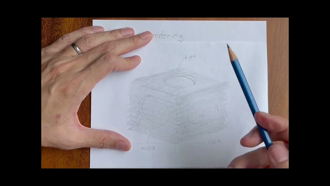 Rendering of cube with circles