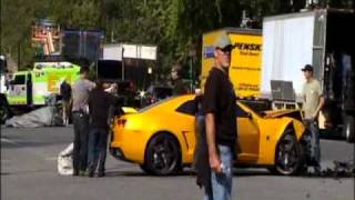 FOX 5: RAW - Autobot Bumblebee Hits DC Police SUV at Transformers Filming in D.C. Bumblebee Crashed While Filming