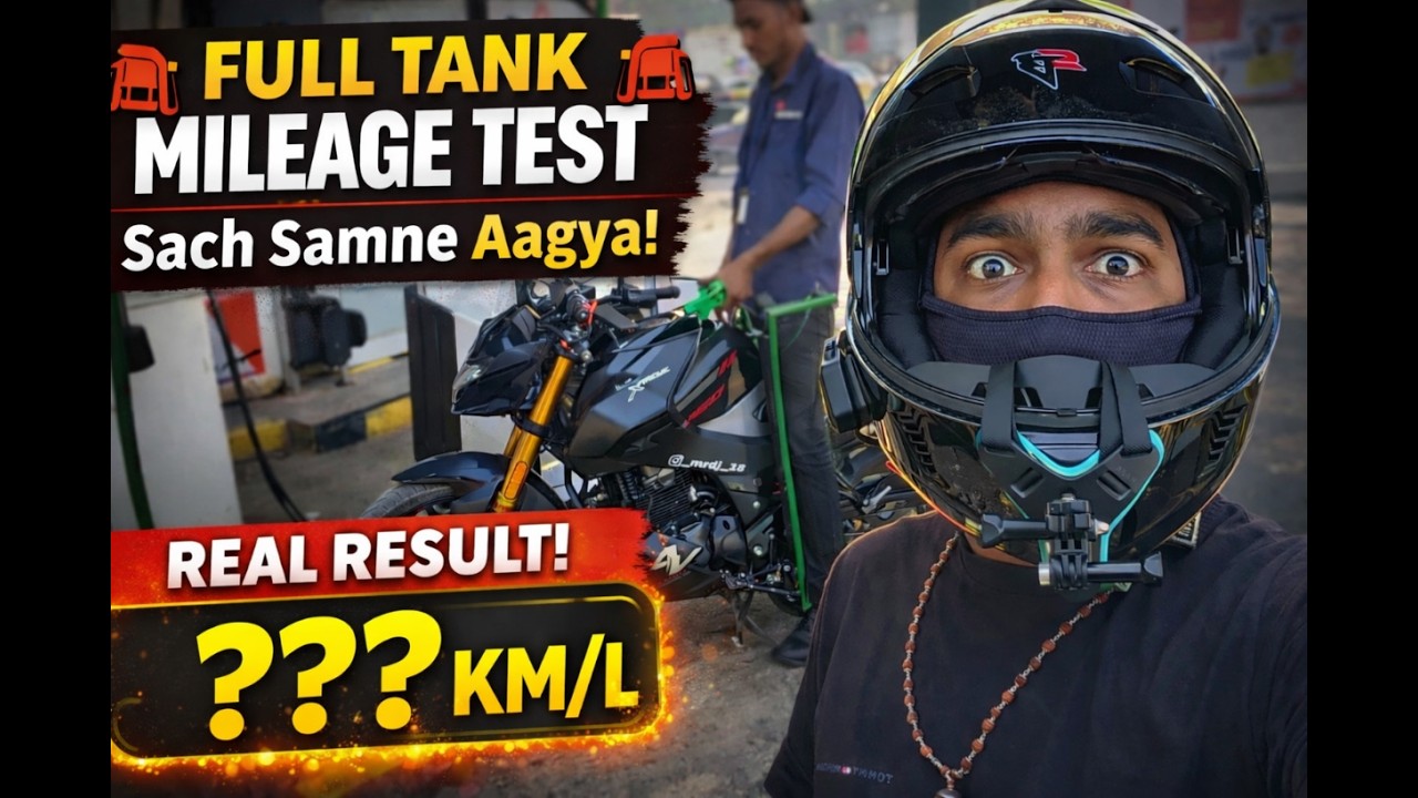 Xtreme 160R 4V Real Mileage Test 😱 | Full Tank Method Ka Sach!