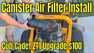 Upgrade Cub Cadet ZT1 Kawasaki FR Air Filter To a Donaldson Style Canister Air Filter for Under $100