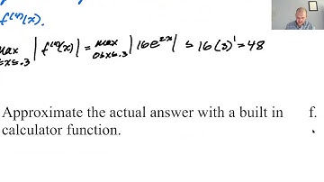 Taylor Polynomial and Error Practice pg 9, pt 2