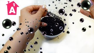 DIY black Slime Ball clay как сделать шариковый пластилин своими руками из двух компонентов