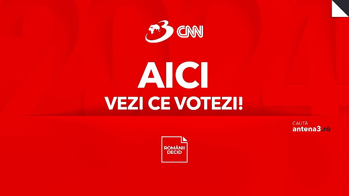 LIVE ANTENA 3 CNN: Ediție specială de Alegerile Prezidenţiale
