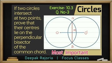 If two circles intersect at two points, prove that their centres lie on the perpendicular bisector