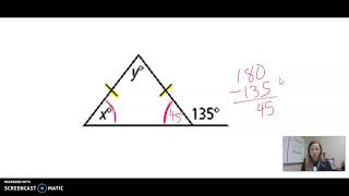 Isosceles Triangle with an Exterior Angle