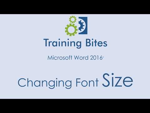 Microsoft Word 2016: Changing Font Size