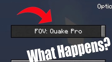 What REALLY happens when you set your FOV to Quake Pro (Minecraft)