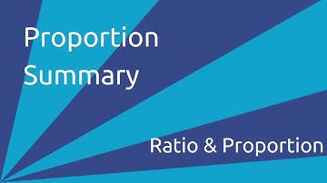 Summary on Proportion | Ratio and Proportion | CA CPT | CS & CMA Foundation | Class 11 | Class 12
