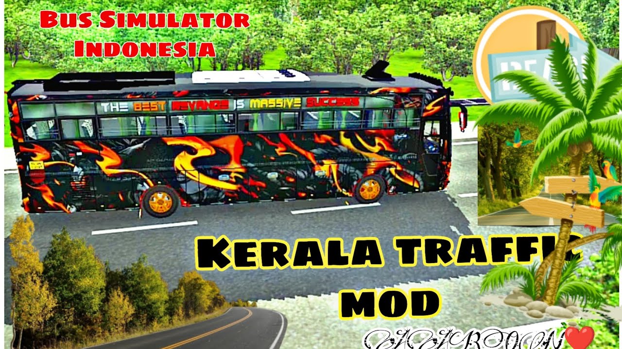 Bus Simulator Indonesia /Kerala traffic mod⛽️🚦🚦🚦/AARON BUS💣💣💣🥰🥰 - YouTube